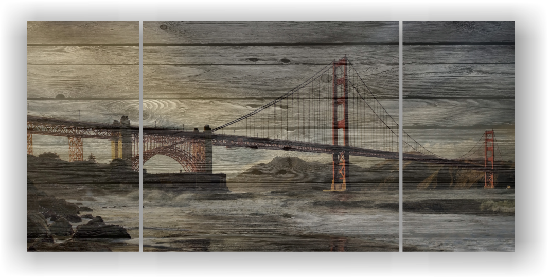 tablou urban - San Francisco bridge art III